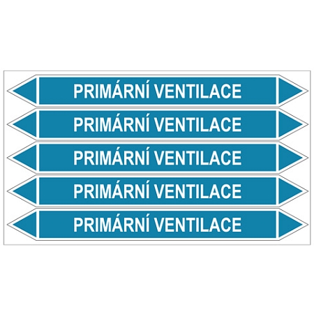 Značení potrubí, primární ventilace